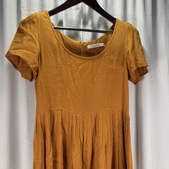 CHRISTY DAWN The Scarlet Midi Dress Marigold Petite Women's Size Medium - Picture 3 of 11